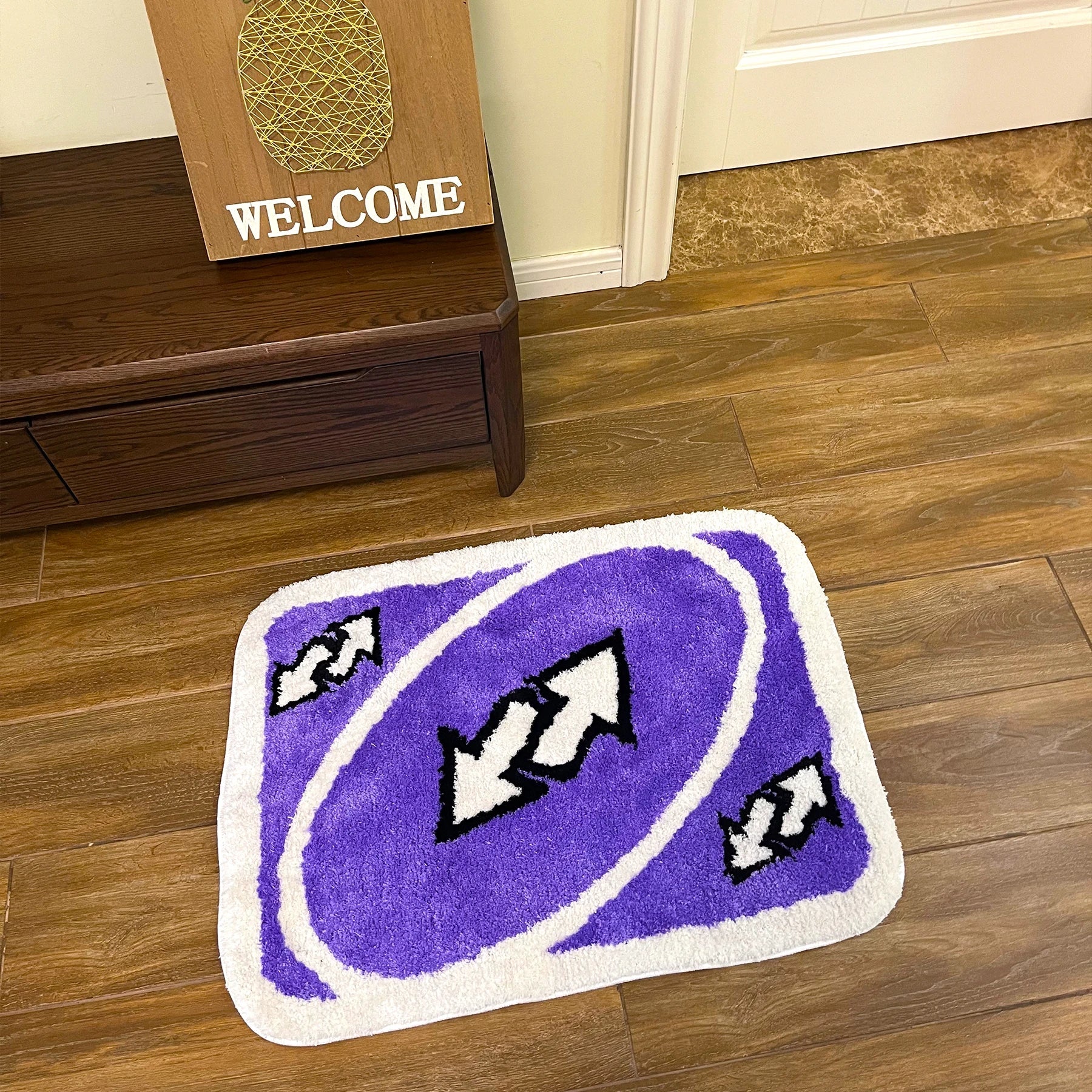 Purple Tufted "Uno Playing Card" Rug - TheRugGuy