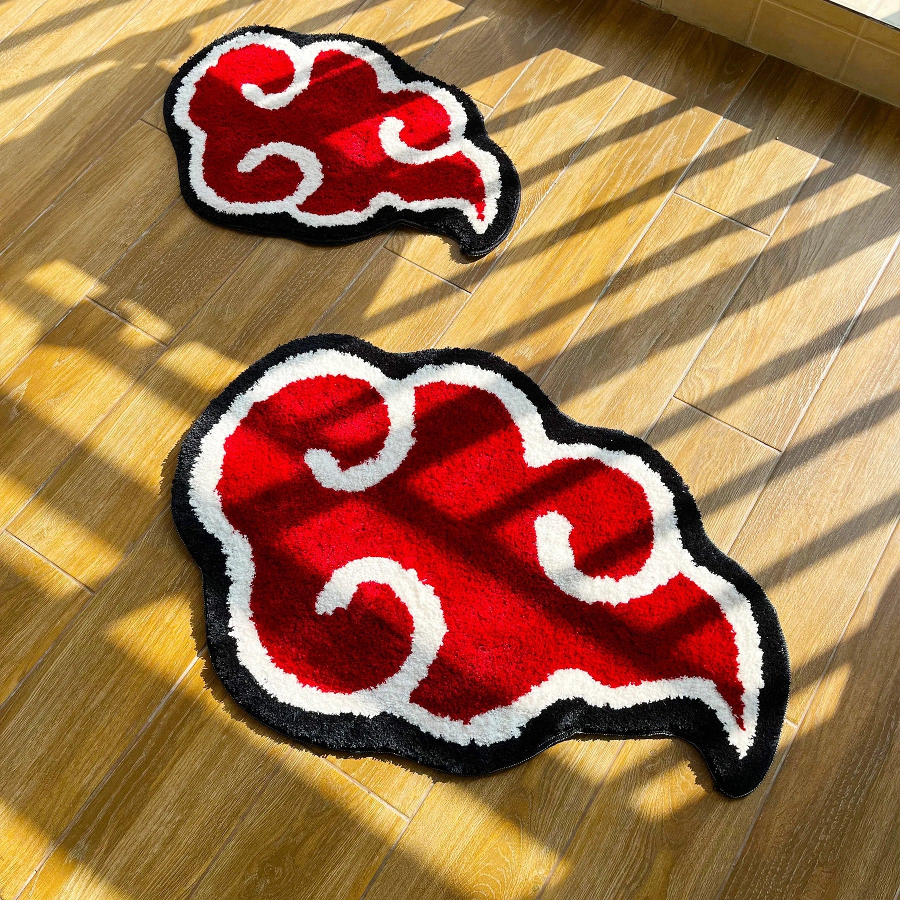 Red Akatsuki Anime Logo Tufted Rug - TheRugGuy