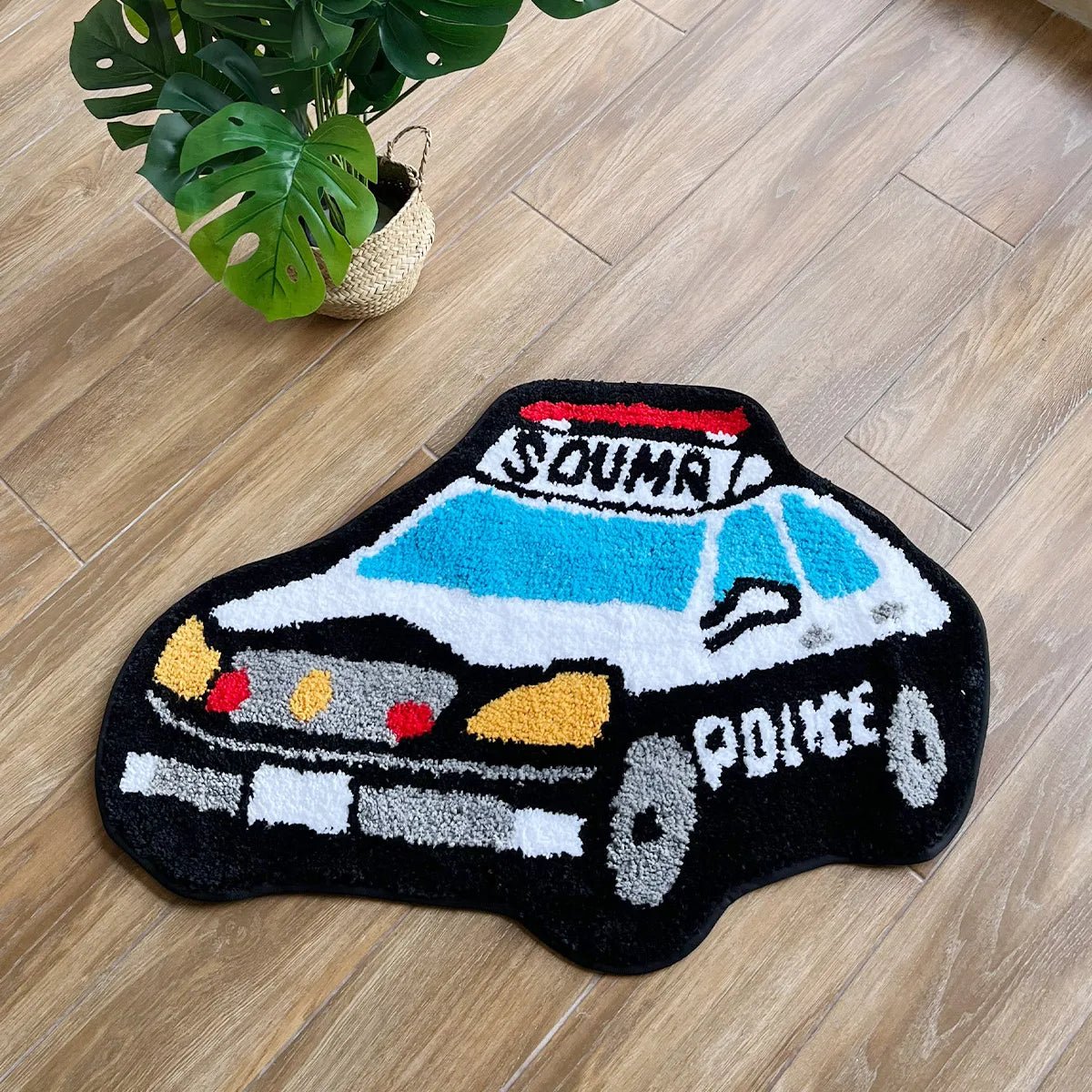 Tufted Police Car Rug - TheRugGuy