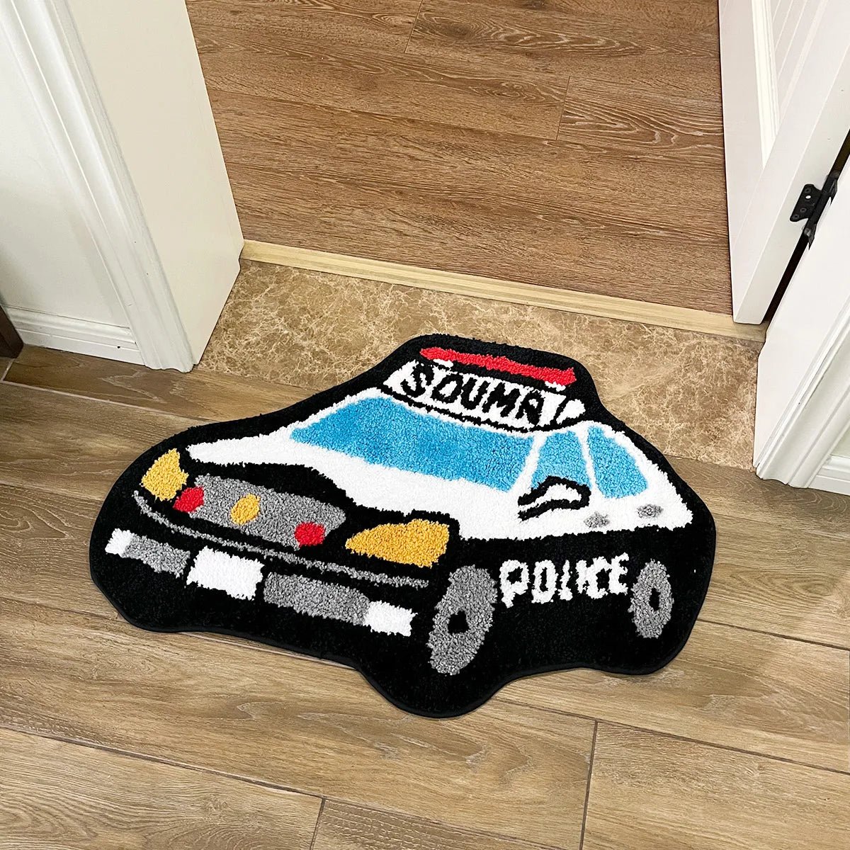 Tufted Police Car Rug - TheRugGuy