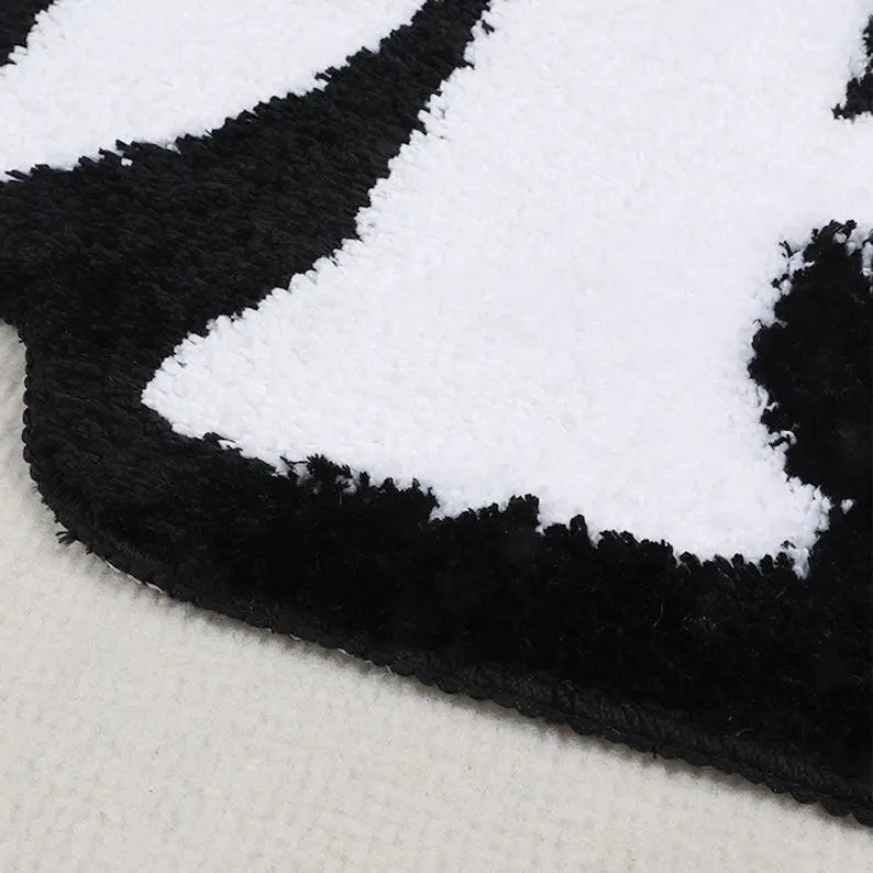 White and Black Tufted "It's ok" Quote Rug - TheRugGuy