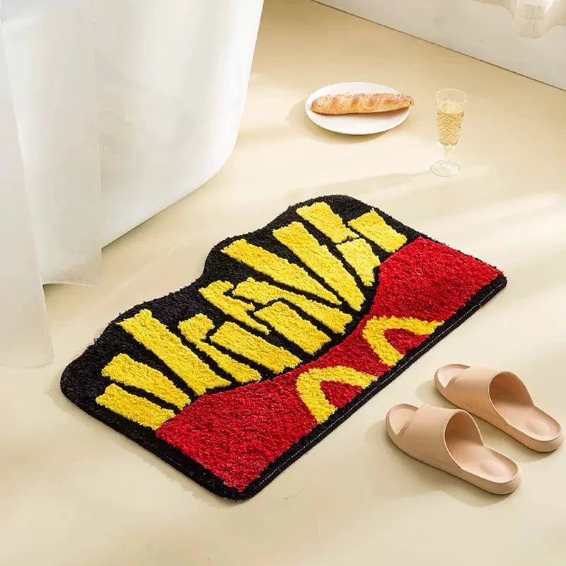 Yellow and Red Tufted "Mcdonald's Fries" Rug - TheRugGuy