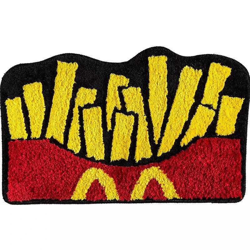 Yellow and Red Tufted "Mcdonald's Fries" Rug - TheRugGuy