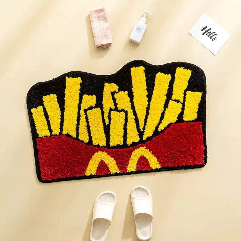 Yellow and Red Tufted "Mcdonald's Fries" Rug - TheRugGuy