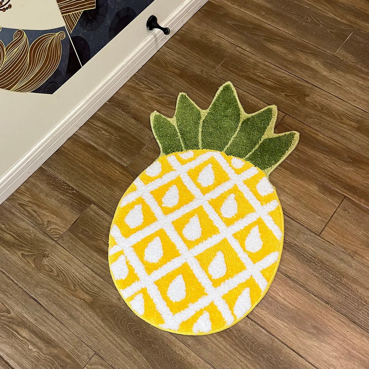 Yellow and White Tufted Pineapple Rug - TheRugGuy