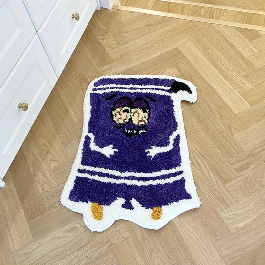 Purple Tufted Cartoon South Park Towelie Rug