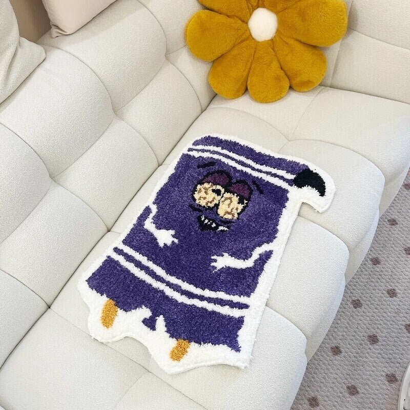 Purple Tufted Cartoon South Park Towelie Rug